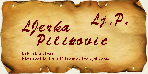 LJerka Pilipović vizit kartica